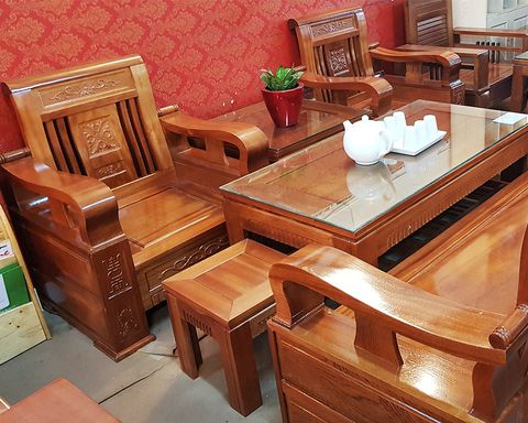 Các loại Sofa gỗ chữ L - bàn ghế gỗ Sồi đẹp nhất bán chạy !