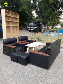 Sofa Da Màu Đen