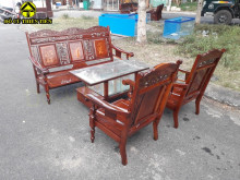 Salon Xưa Khảm Nâu Đỏ