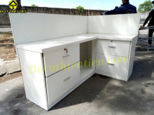 Quầy Bar L Trắng Nâu