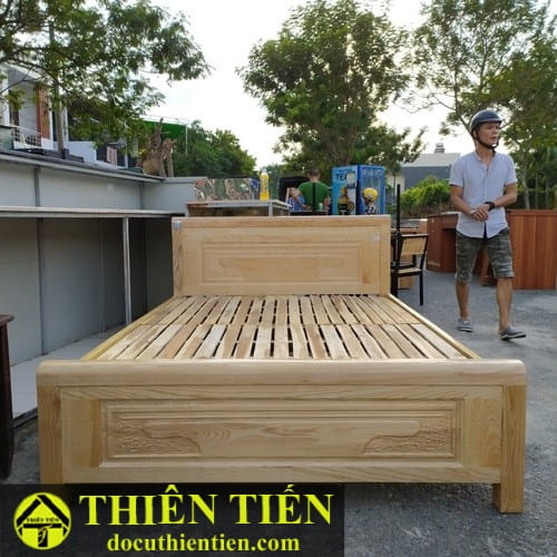 Giường Gỗ Sồi 1M4