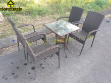 Bộ Bàn Ghế Mây Nâu