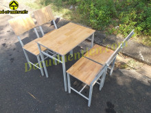 Bộ Bàn Ghế Sắt Trắng