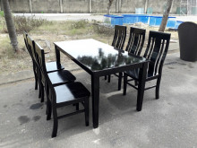 Bộ Bàn Ăn 6 Ghế Đen