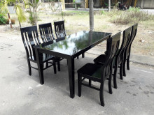 Bộ Bàn Ăn 6 Ghế Đen – ảnh 2