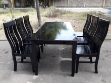 Bộ Bàn Ăn 6 Ghế Đen – ảnh 3