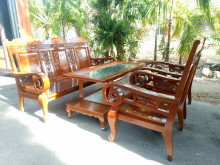 Bộ Salon Tay Cuốn Gỗ Mít