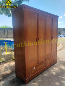Tủ Áo Quần 4 Cánh Gỗ Tự Nhiên