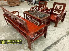 Bộ Salon Gỗ Keo ( Đã Được Làm Mới )