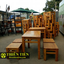 Bộ Bàn Ghế Trà Sữa Gỗ
