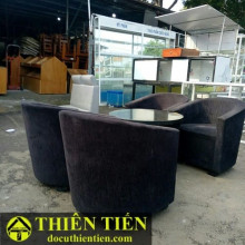 Bộ Ghế Sofa 4 Ghế Đen