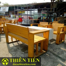 Bộ Bàn Kèm Nệm Gỗ Ghép