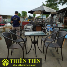 Bộ Bàn Ghế Mây Nâu – ảnh 2