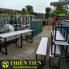 Bộ Bàn Ghế Dài Trắng – ảnh 4