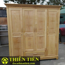 Tủ 4 Cánh Gỗ Sồi – ảnh 3
