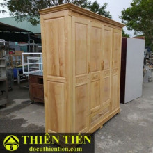 Tủ 4 Cánh Gỗ Sồi – ảnh 4