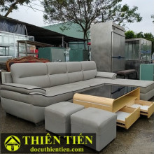 Sofa Da Cao Cấp Xám