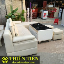 Bộ Sofa Da Xám – ảnh 2