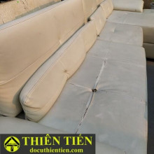 Bộ Sofa Da Xám – ảnh 3