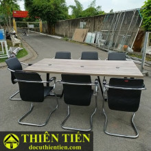 Bàn Họp Chân Sắt Nâu – ảnh 2