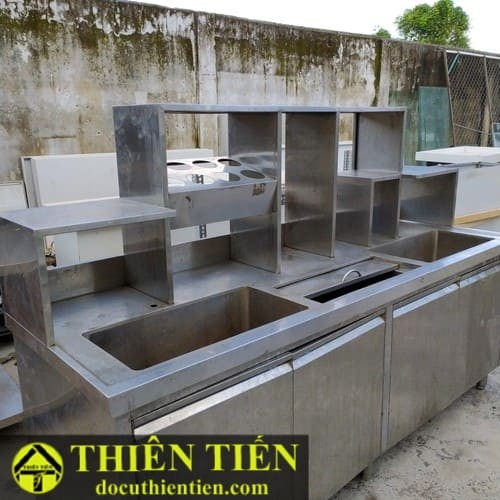 Bồn Rửa Kèm Kệ Inox Lớn