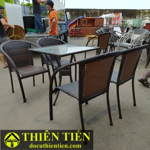 Bộ Bàn Ghế Mây Nâu