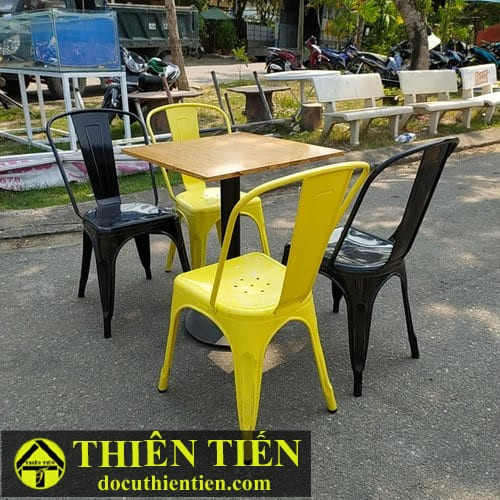Ghế Tolix Vàng - Đen